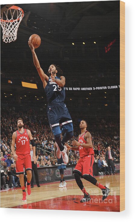 Nba Pro Basketball Wood Print featuring the photograph Derrick Rose by Ron Turenne