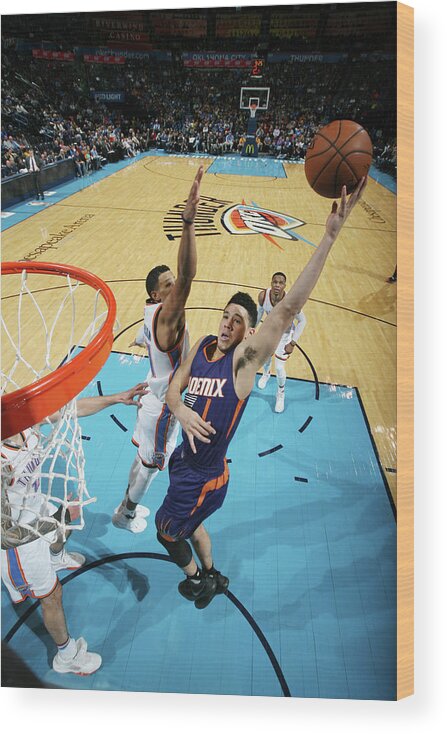 Nba Pro Basketball Wood Print featuring the photograph Devin Booker by Layne Murdoch