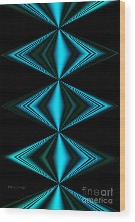 Graphics Wood Print featuring the digital art Diamond Twists by Kae Cheatham