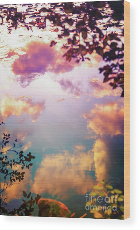 Reflection Wood Print featuring the photograph Dreamy Reflections by Becqi Sherman