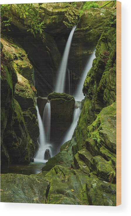 Blue Ridge Mountains Wood Print featuring the photograph Duggars Creek Falls 1 by Melissa Southern