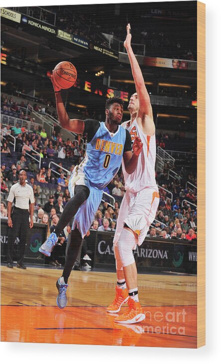 Emmanuel Mudiay Wood Print featuring the photograph Emmanuel Mudiay by Barry Gossage