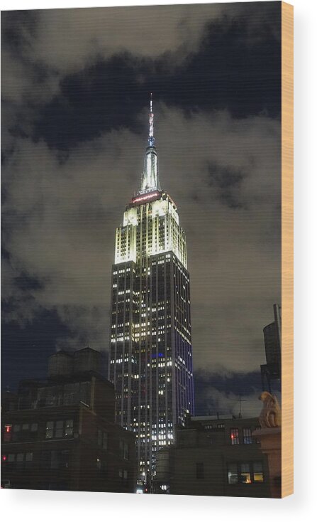 Empire State Wood Print featuring the photograph Empire State Building by Patricia Caron