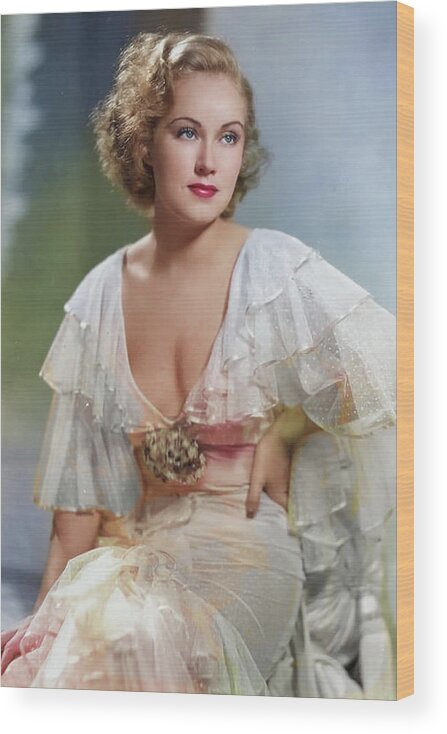 Fay Wray 1 Wood Print featuring the digital art Fay Wray 1 by Chuck Staley