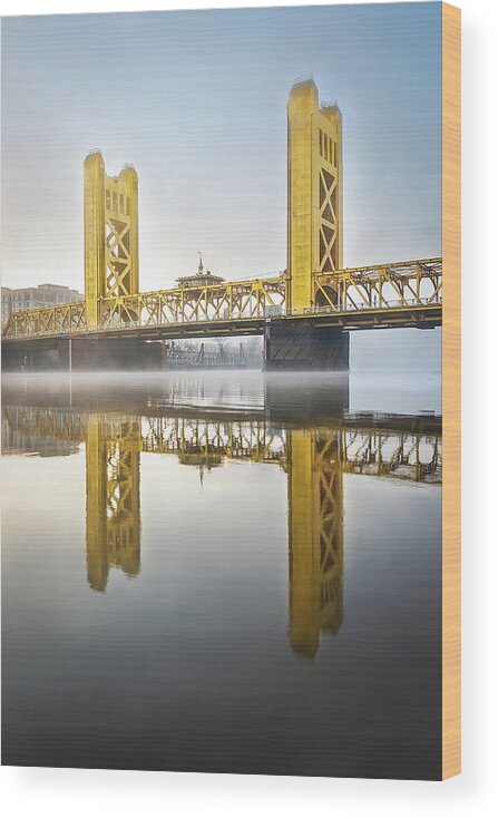 River Wood Print featuring the photograph Fog Between Bridges by Gary Geddes