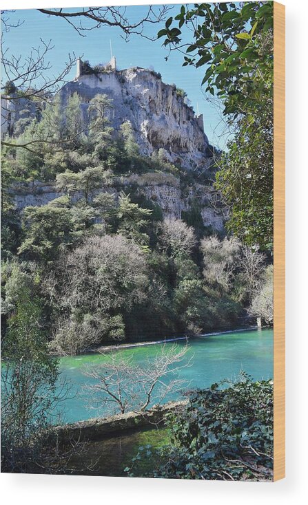 France Wood Print featuring the photograph France Fontaine de Vaucluse Photo 150 by Lucie Dumas