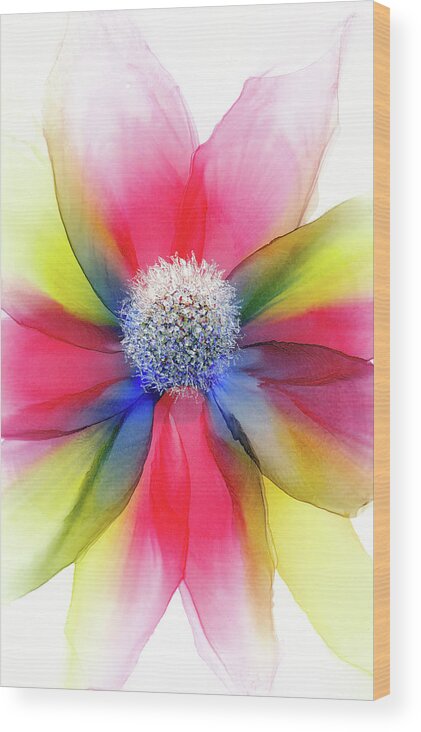 Floral Wood Print featuring the painting Freedom by Kimberly Deene Langlois