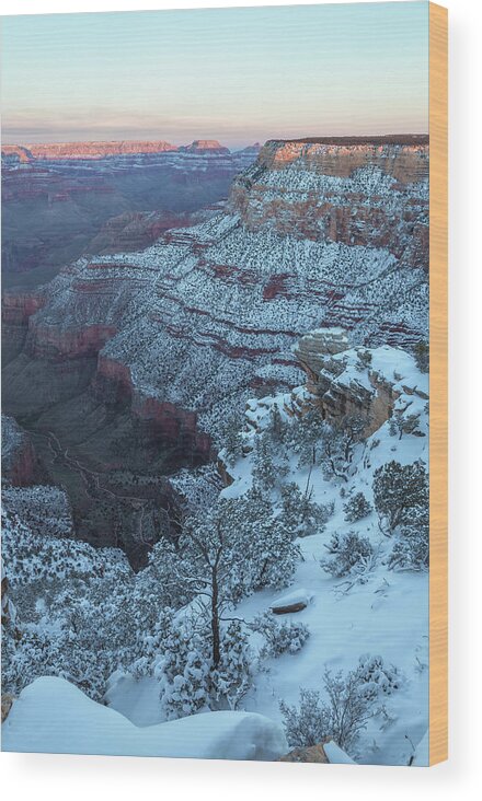 Landscape Wood Print featuring the photograph Frozen Canyon by Jonathan Nguyen