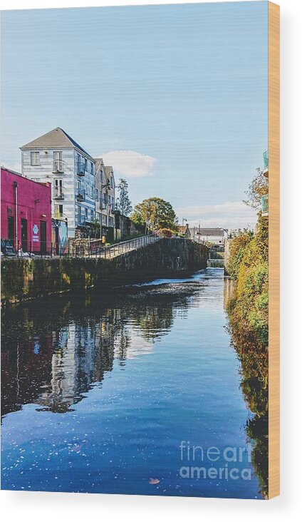 Galway Ireland Wood Print featuring the painting art prints ofGalway tranquil West end by Mary Cahalan Lee - aka PIXI
