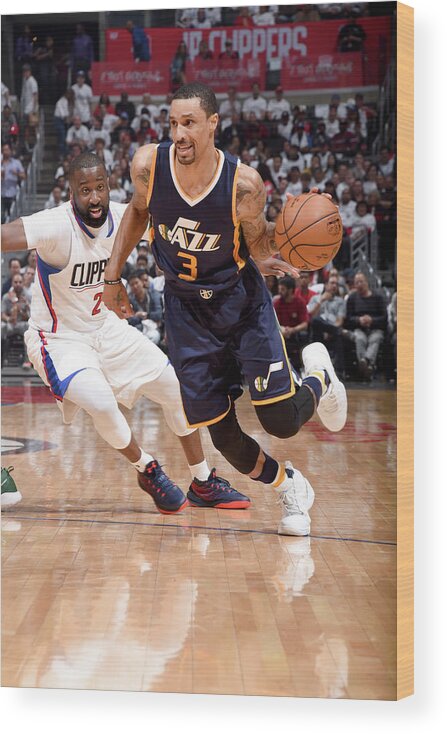 Playoffs Wood Print featuring the photograph George Hill by Andrew D. Bernstein