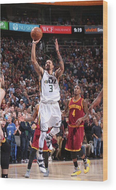 Nba Pro Basketball Wood Print featuring the photograph George Hill by Nba Photos