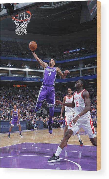 Nba Pro Basketball Wood Print featuring the photograph George Hill by Rocky Widner