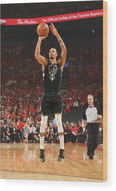 Nba Pro Basketball Wood Print featuring the photograph George Hill by Ron Turenne
