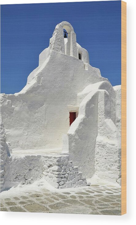 Church Of Panagia Paraportiani Wood Print featuring the photograph Greek Church by Corinne Rhode