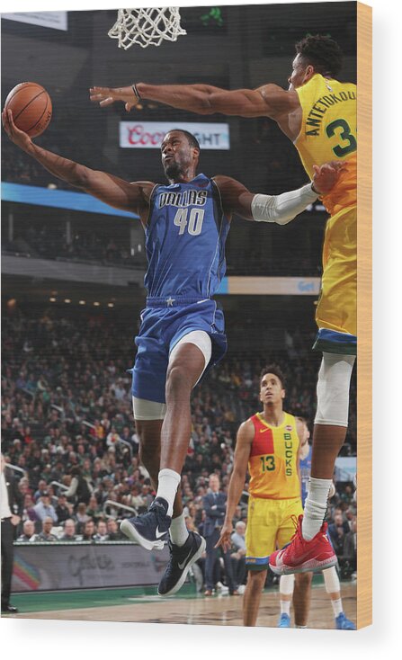Nba Pro Basketball Wood Print featuring the photograph Harrison Barnes by Gary Dineen