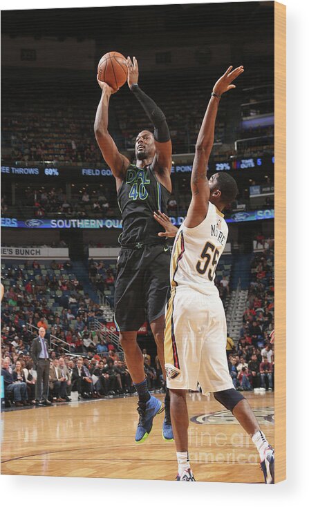 Smoothie King Center Wood Print featuring the photograph Harrison Barnes by Layne Murdoch