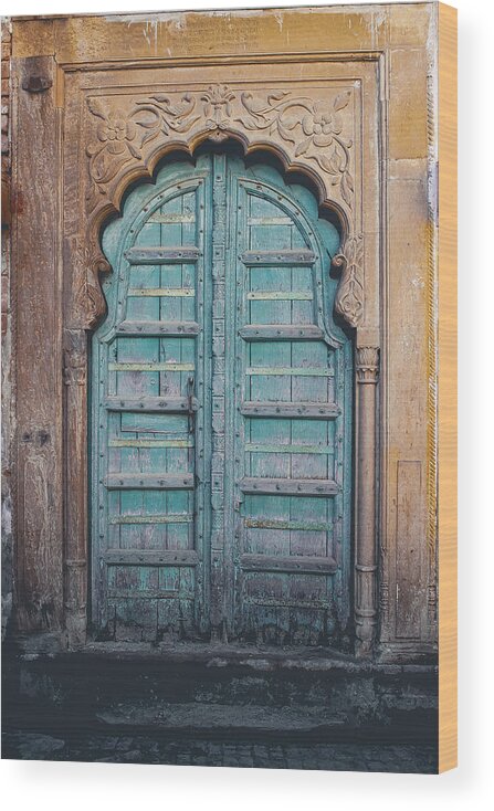 Doorway Wood Print featuring the photograph Haveli Gate by Dustin Ellison