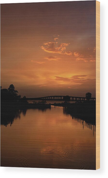 Landscape Wood Print featuring the photograph Sunset Reflection by JASawyer Imaging