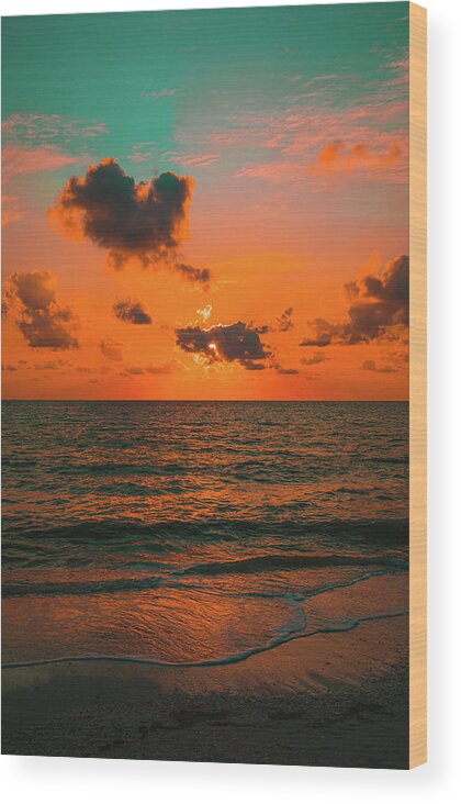 Nature Wood Print featuring the photograph Heart in the Sky by Go and Flow Photos