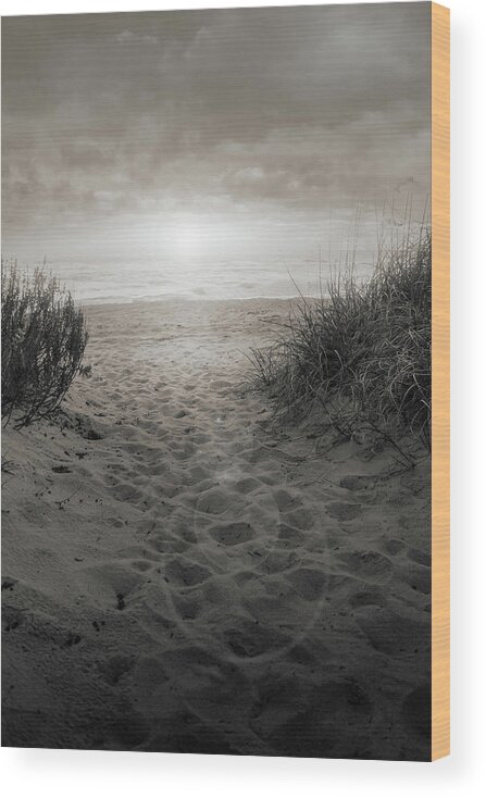 Beach Wood Print featuring the photograph Hidden Beach by Jason Fink