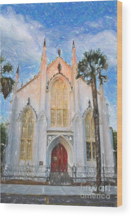 French Huguenot Wood Print featuring the photograph Historic Church in Charleston South Carolina by Dale Powell