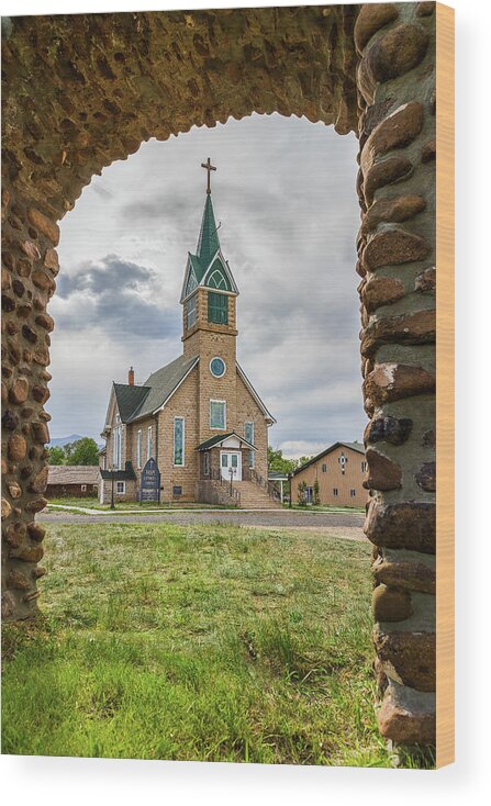 2020 Wood Print featuring the photograph Hope Lutheran Church, Westcliffe, CO by Tim Stanley