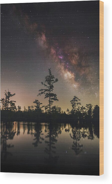 Nightscape Wood Print featuring the photograph Horseshoe Lake by Grant Twiss