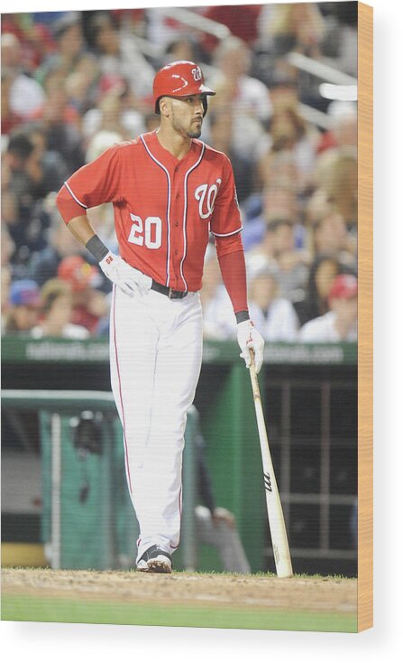 Looking Wood Print featuring the photograph Ian Desmond by Mitchell Layton