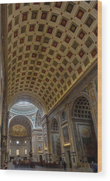 Italy Wood Print featuring the photograph Interior of Basilica of Sant Andrea in Mantua by W Chris Fooshee