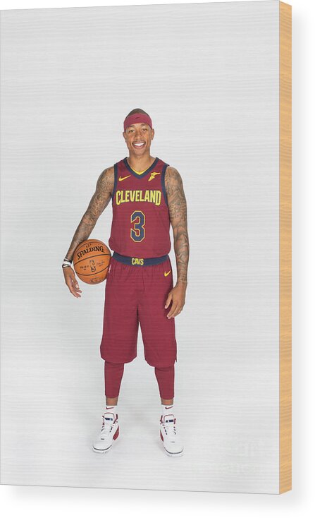 Media Day Wood Print featuring the photograph Isaiah Thomas by Michael J. Lebrecht Ii