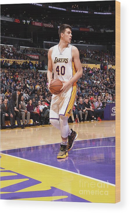 Nba Pro Basketball Wood Print featuring the photograph Ivica Zubac by Andrew D. Bernstein