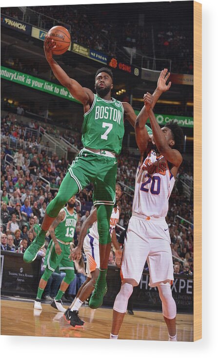 Jaylen Brown Wood Print featuring the photograph Jaylen Brown by Barry Gossage