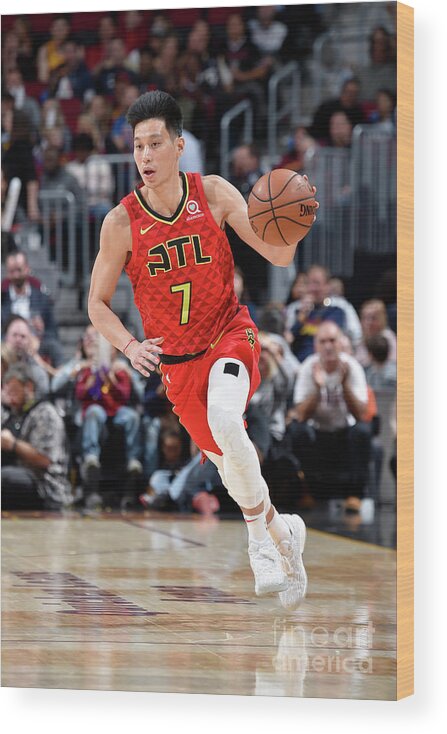 Jeremy Lin Wood Print featuring the photograph Jeremy Lin by David Liam Kyle