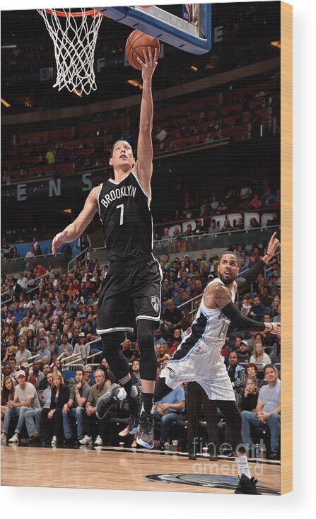 Jeremy Lin Wood Print featuring the photograph Jeremy Lin by Gary Bassing