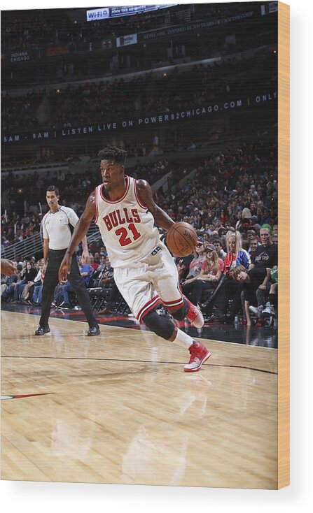 Jimmy Butler Wood Print featuring the photograph Jimmy Butler by Joe Robbins