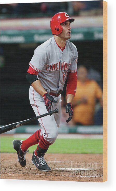 Ninth Inning Wood Print featuring the photograph Joey Votto by Ron Schwane
