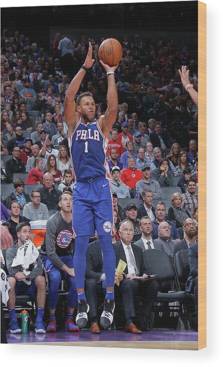 Nba Pro Basketball Wood Print featuring the photograph Justin Anderson by Rocky Widner