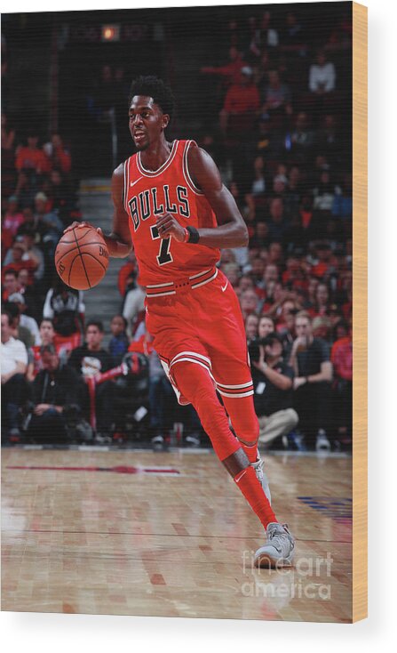 Nba Pro Basketball Wood Print featuring the photograph Justin Holiday by Jeff Haynes