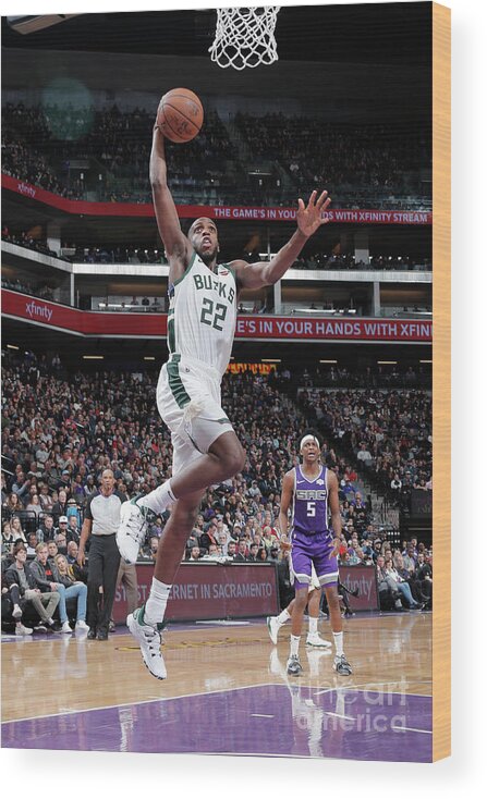 Khris Middleton Wood Print featuring the photograph Khris Middleton by Rocky Widner