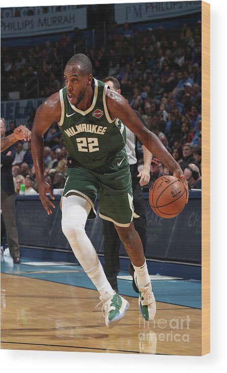 Khris Middleton Wood Print featuring the photograph Khris Middleton by Zach Beeker
