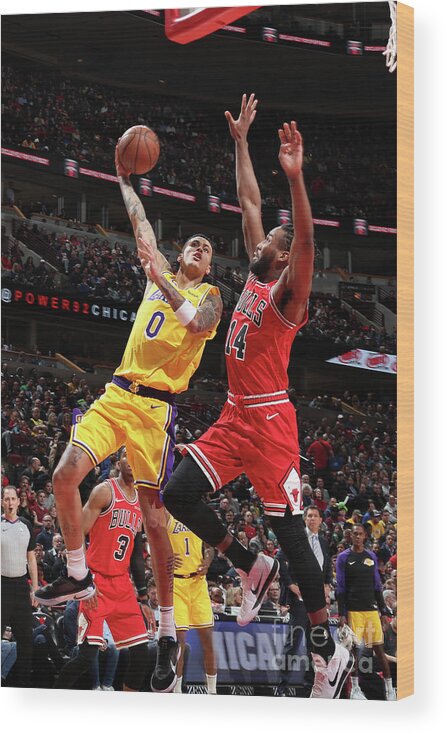 Nba Pro Basketball Wood Print featuring the photograph Kyle Kuzma by Nathaniel S. Butler