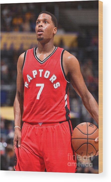Nba Pro Basketball Wood Print featuring the photograph Kyle Lowry by Andrew D. Bernstein