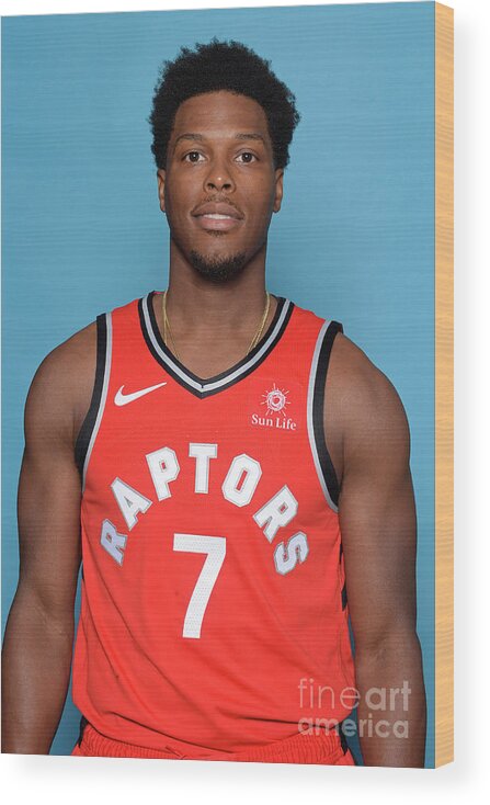 Media Day Wood Print featuring the photograph Kyle Lowry by Nba Photos