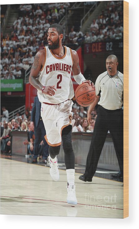 Kyrie Irving Wood Print featuring the photograph Kyrie Irving by Jeff Haynes