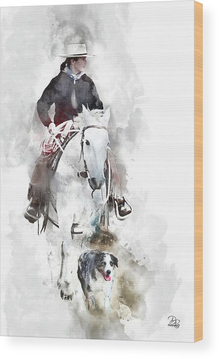 Horse Wood Print featuring the photograph Lead The Way by Debra Boucher