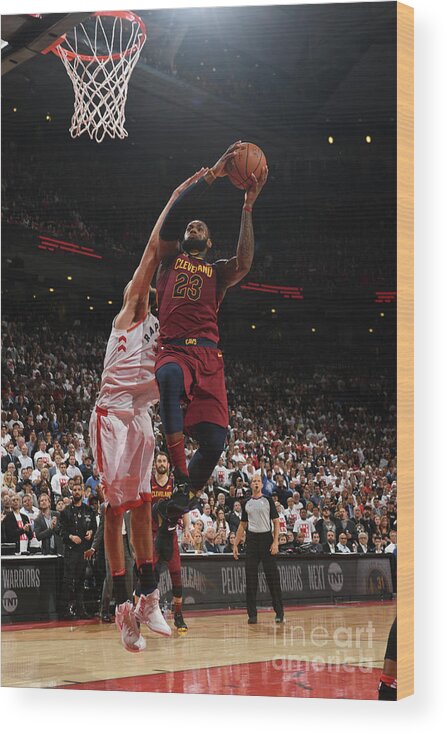 Lebron James Wood Print featuring the photograph Lebron James by Ron Turenne