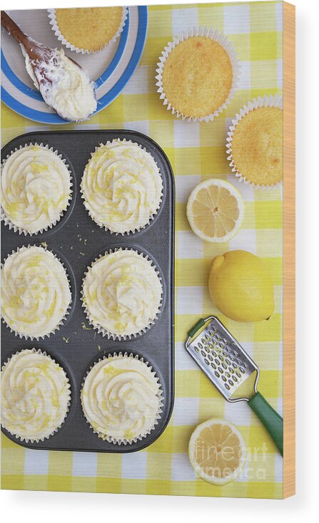 Cupcakes Wood Print featuring the photograph Lemon Cupcakes by Tim Gainey