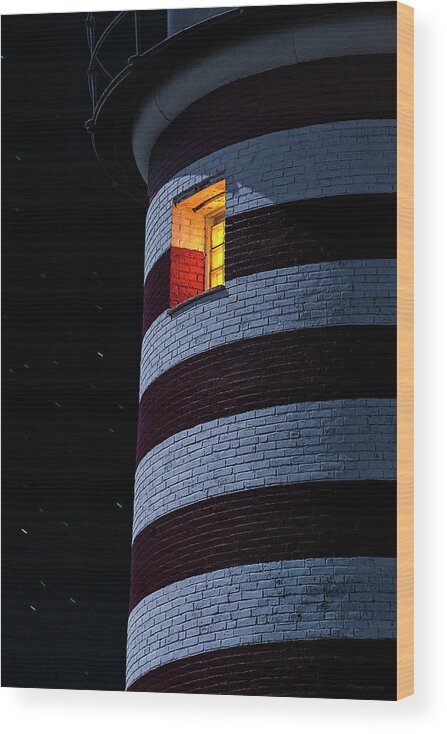 Lighthouse Wood Print featuring the photograph Light From Within by Marty Saccone