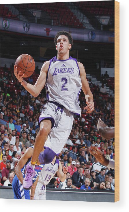 Nba Pro Basketball Wood Print featuring the photograph Lonzo Ball by Jack Arent