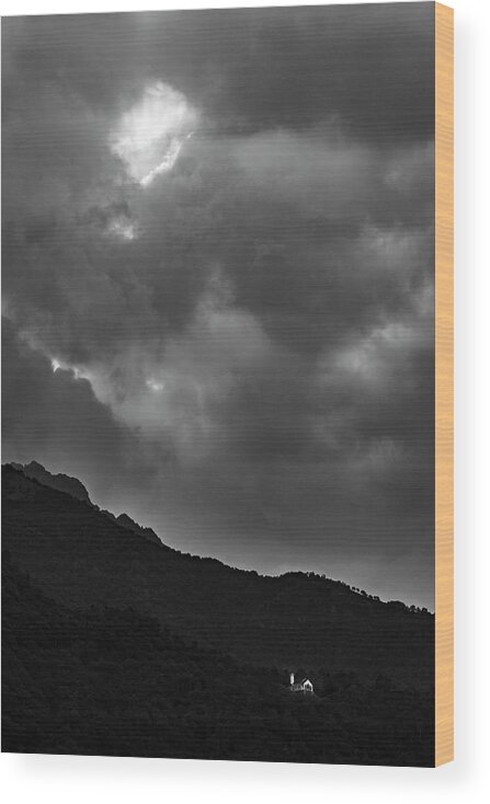 Dramatic Sky Wood Print featuring the photograph Madonna di Lut by Ioannis Konstas